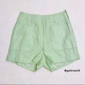 Ark & Co linen shorts in mint green
